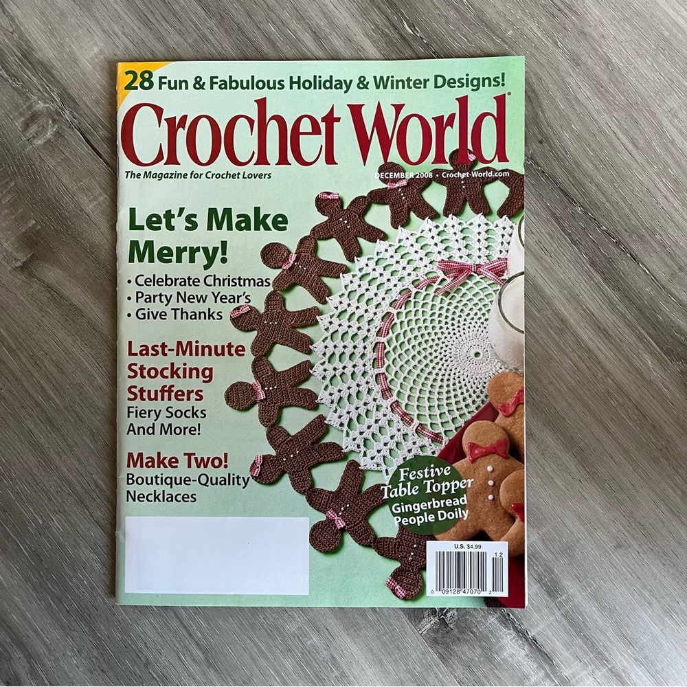 NWT Crochet World Christmas Magazine December 2008